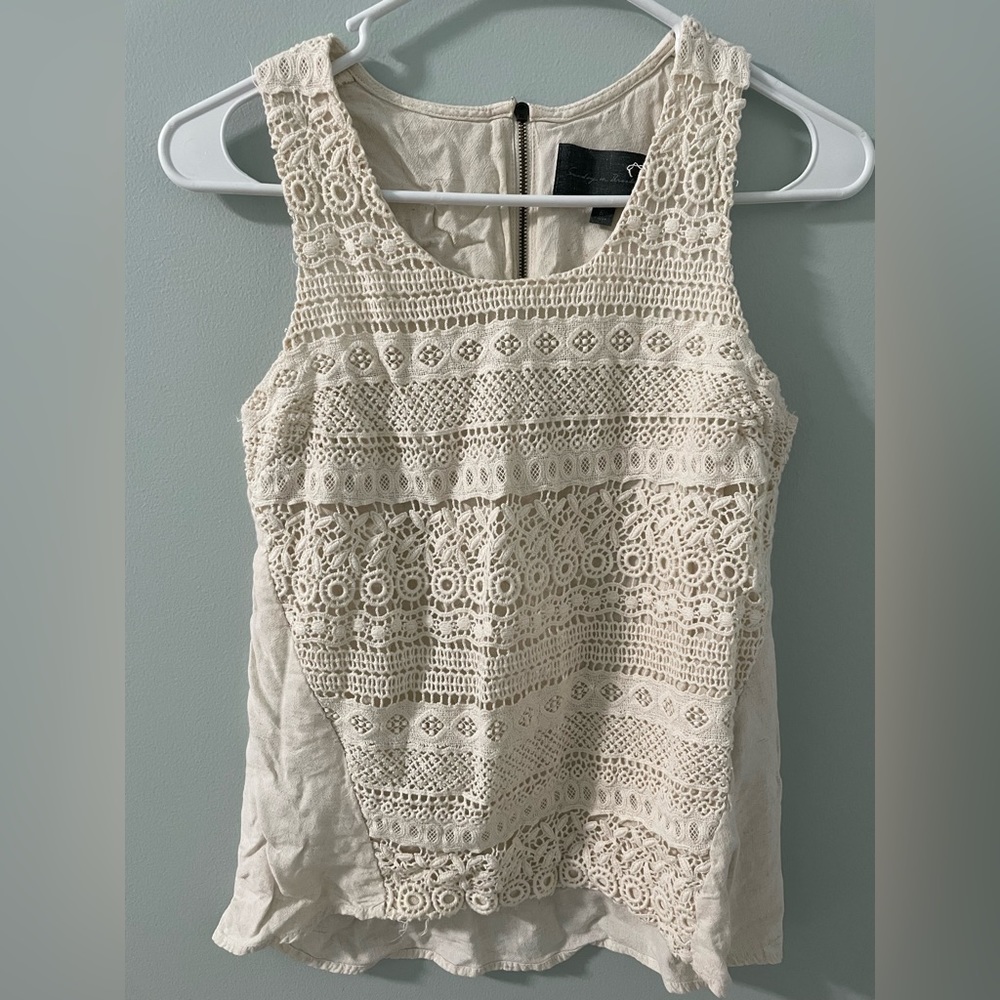 Anthropologie Sunday in Brooklyn cream top